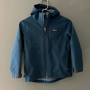 Patagonia Blue Raincoat Hooded Jacket